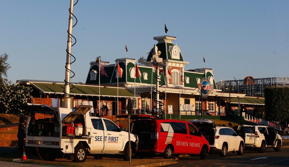  Emergency workers and local media descended on Dreamworld after the tragic incident