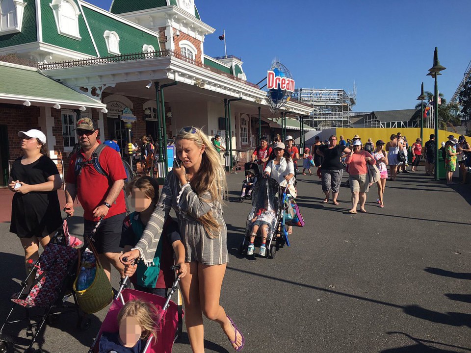  Shocked visitors streamed out of the park when it was evacuated earlier