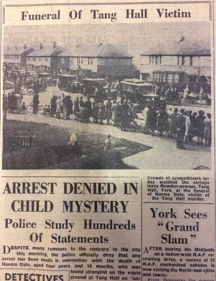 Yorkshire Evening Press coverage of Norma Dales' funeral