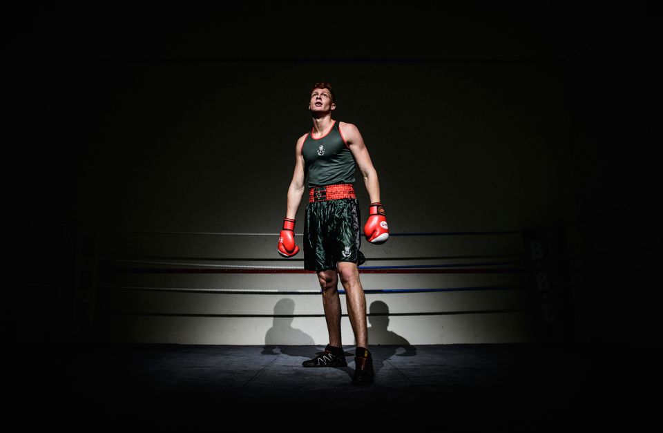 a contestant during the 3 Rifles Inter Company Boxing Tournament 2015