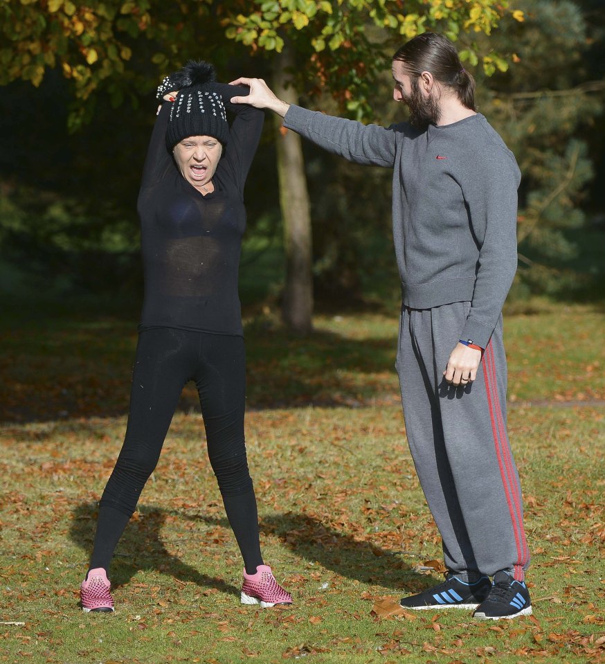 He made sure Tina was working the right muscles