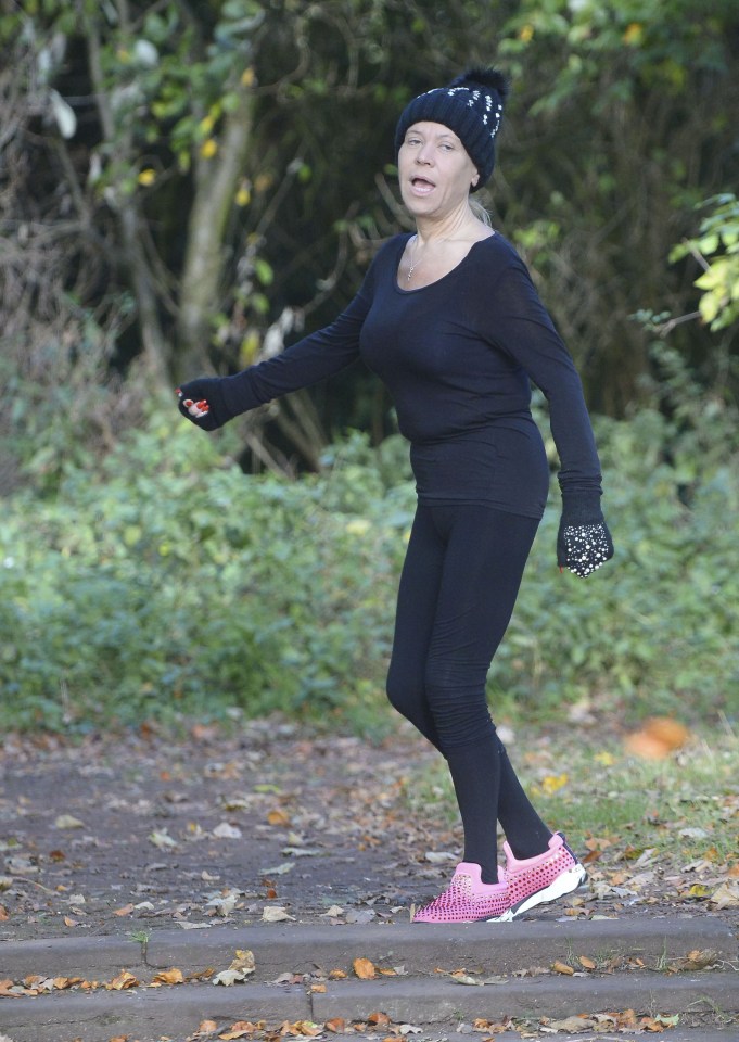 She appeared to do some running during the work-out