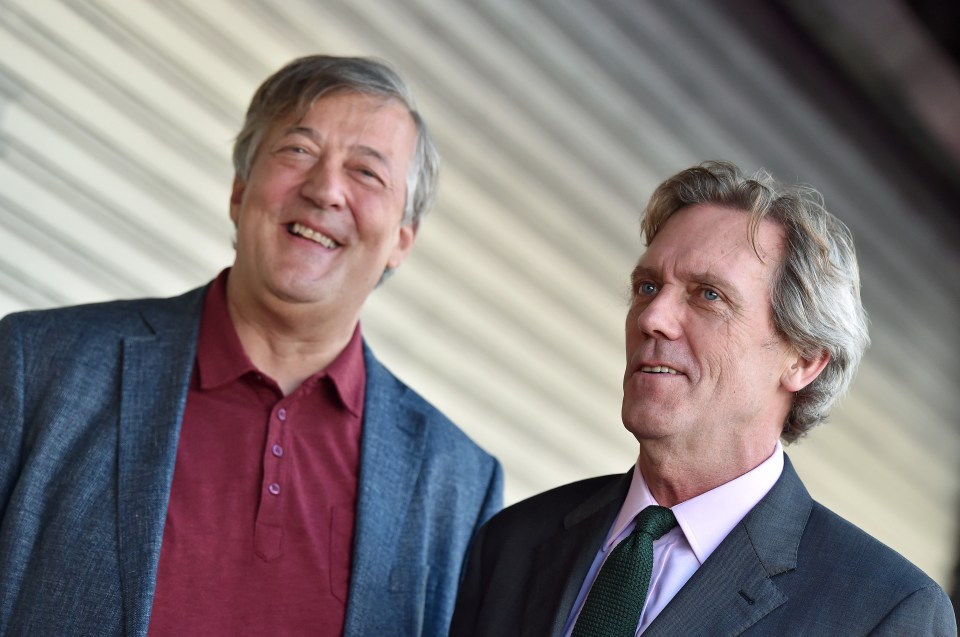  He was joined by his best pal Stephen Fry