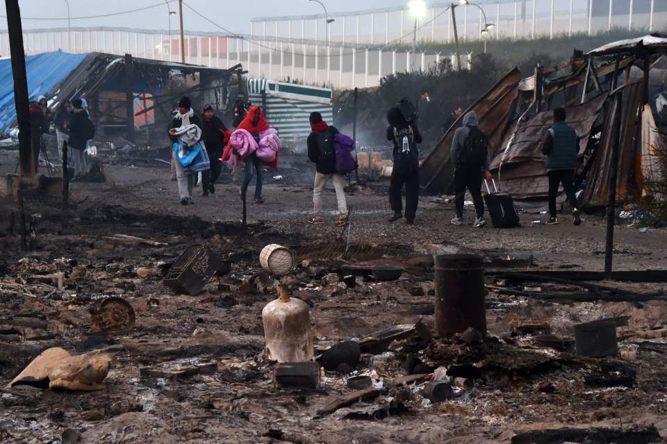  The demolition of the camp has begun and over 8,000 people are being evicted