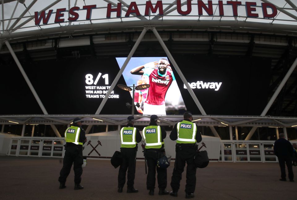  There was a significantly increased police and security presence at the game