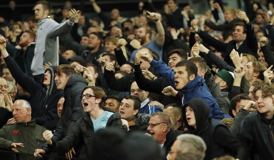 West Ham and Chelsea supporters were caught up in ugly scenes after their EFL Cup clash