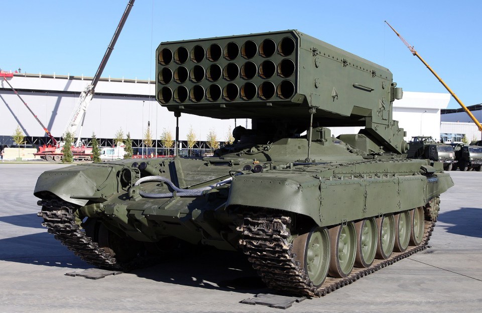  A Russian TOS-1A Buratino has been spotted ten miles away from Mosul