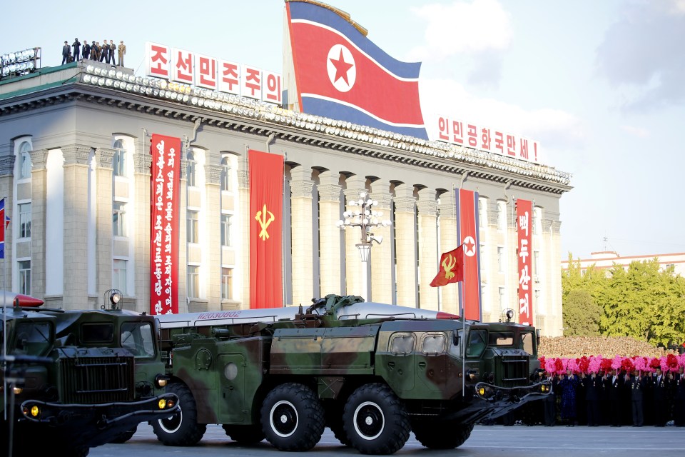  Missiles paraded to mark the 70th anniversary of North Korea's Workers' Party