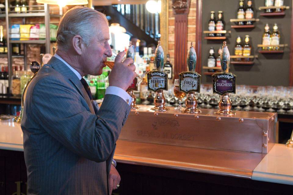  He seemed happy with his choice of beverage as he sampled the drink named after his wife