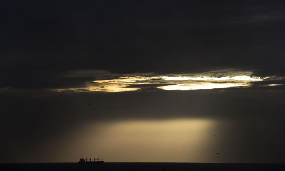  Cold temperatures are kept at bay off the coast at Tynemouth