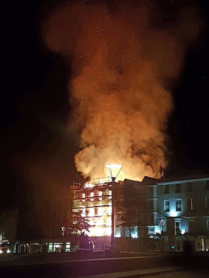 The fire started in the Castle Fine Art Gallery in Exeter in the early hours