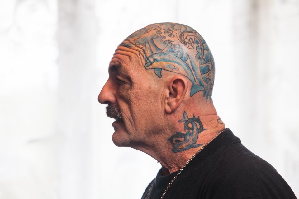  He even has his head tattooed with the animal