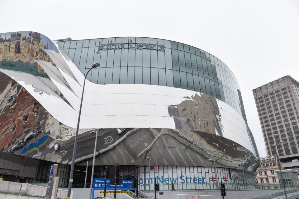 The panels at Birmingham New Street now have to be dulled down 