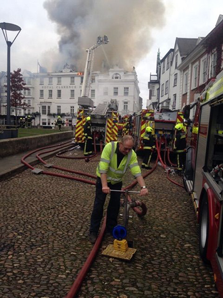 Fortunately no-one was injured in the fire and the whole area has been safely evacuated