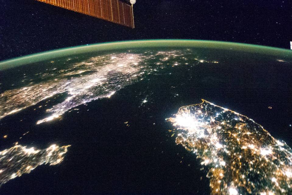  NASA images of North Korea show the capital is lit up while China to its north and South Korea are blazing with light