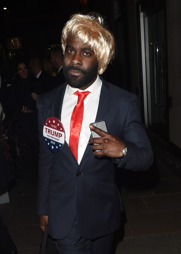  Strictly's Melvin Odoom dressed up as Donald Trump