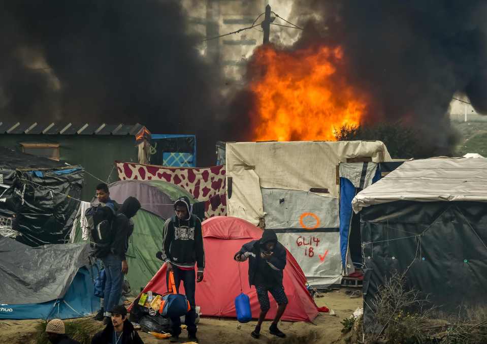  French police are investigating as to whether No Borders started fires in the Jungle in Calais