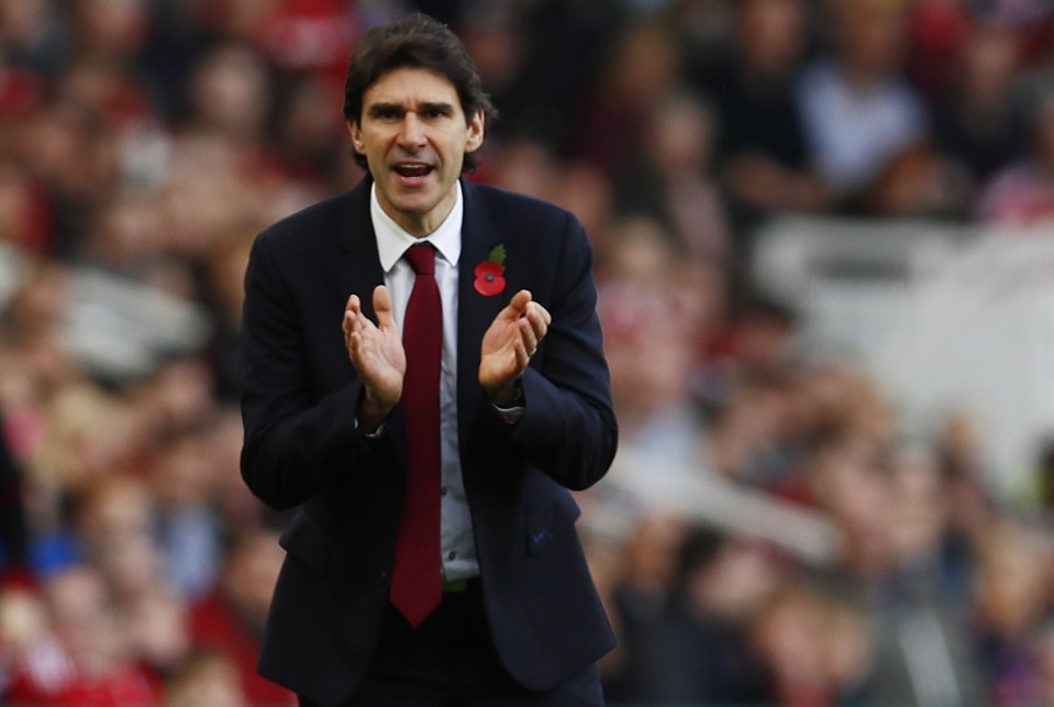  Boro boss Aitor Karanka desperately whipped his players up from the touchline