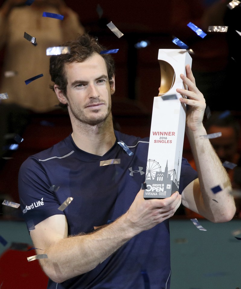  Andy Murray won his third title in a row in winning the Erste Bank Open in Vienna