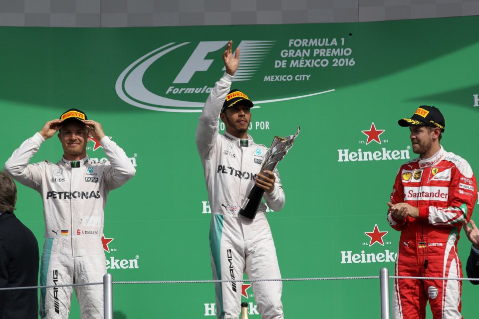  Lewis won the Mexican Grand Prix at the weekend