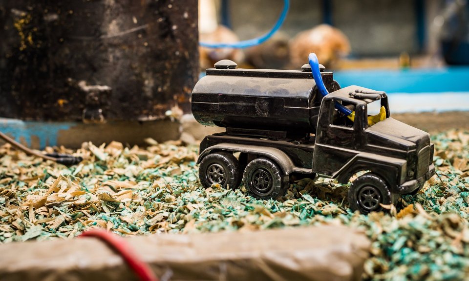  The deadly bombs, like the toy truck pictured, were littered around Mosul and were clearly aimed at children