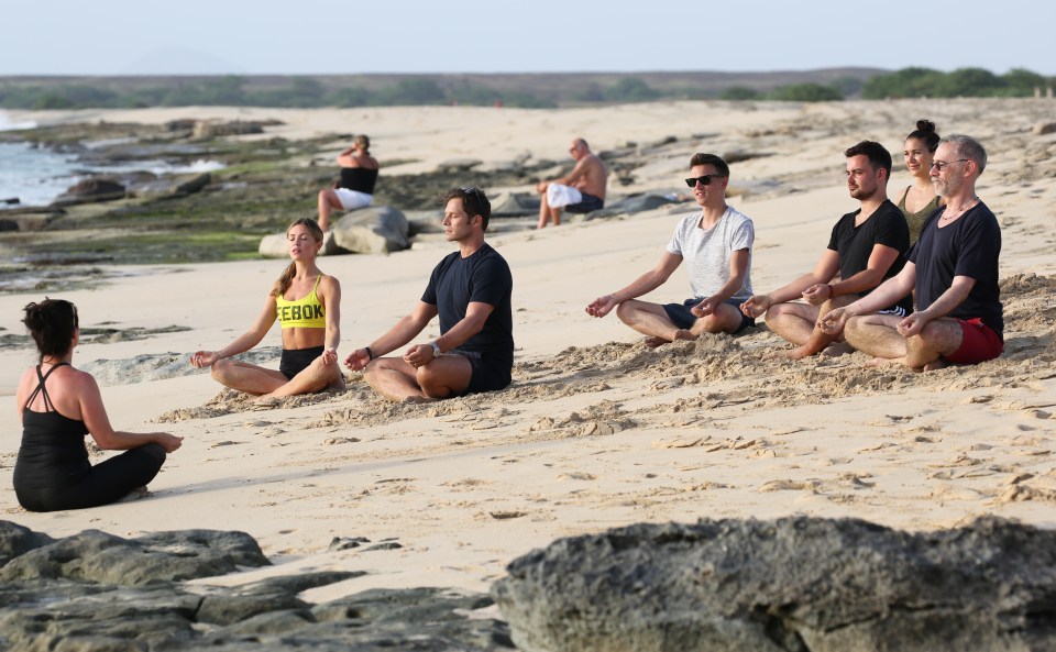  The beach session ended with light meditation