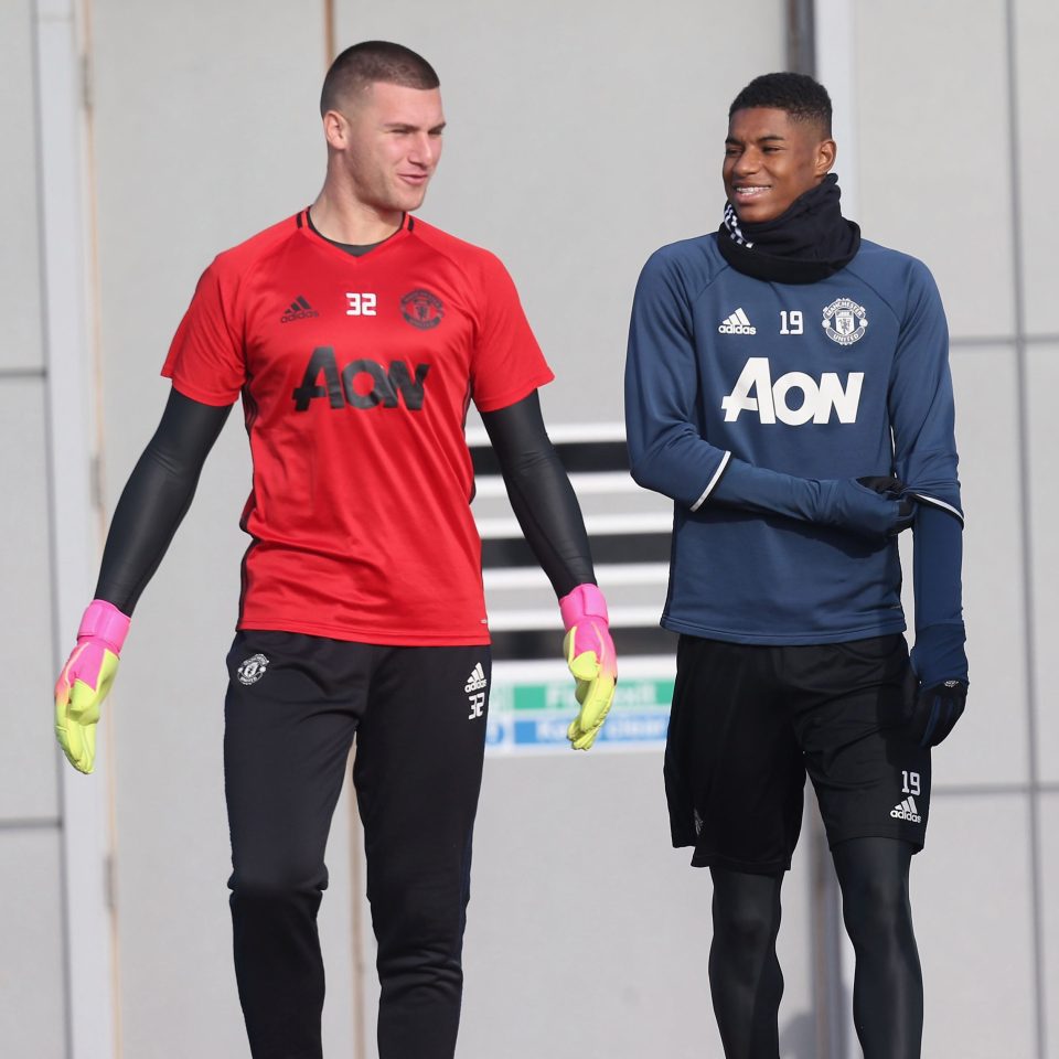  Birthday boy Marcus Rashford heads out for Manchester United training session