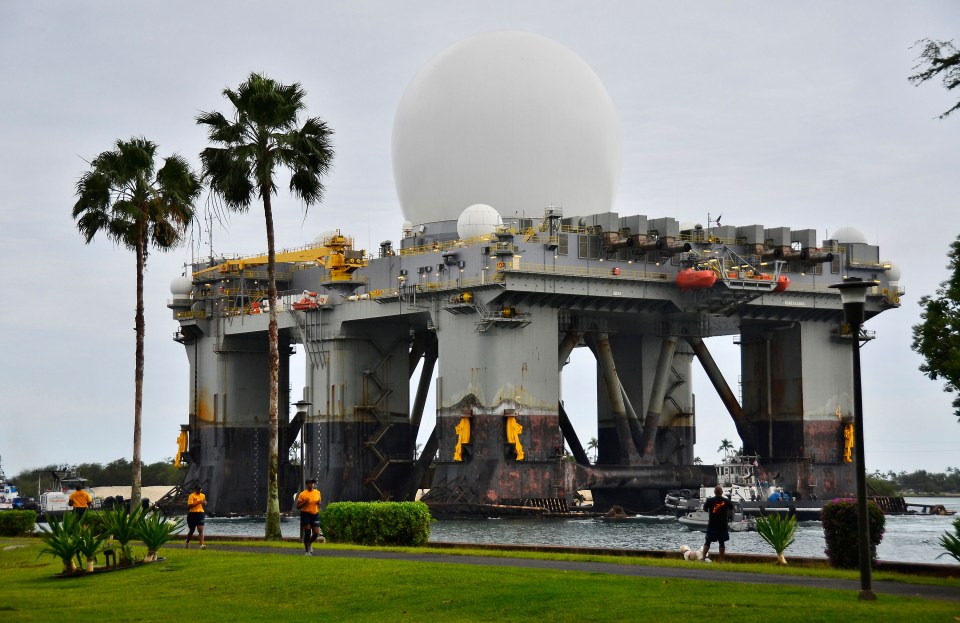  The X-band Radar towering over Pearl Harbour