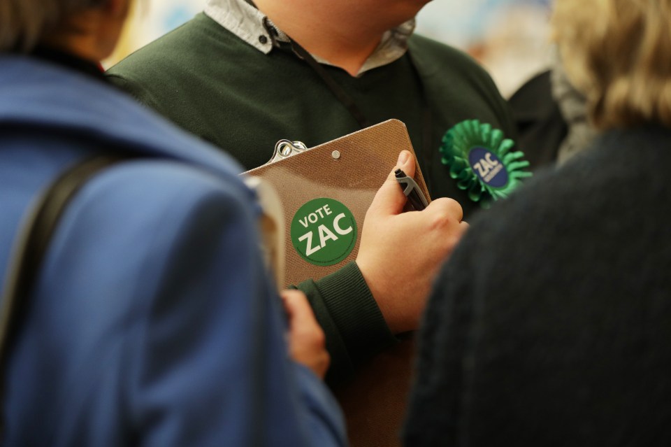  Counting agents patrol the polling station