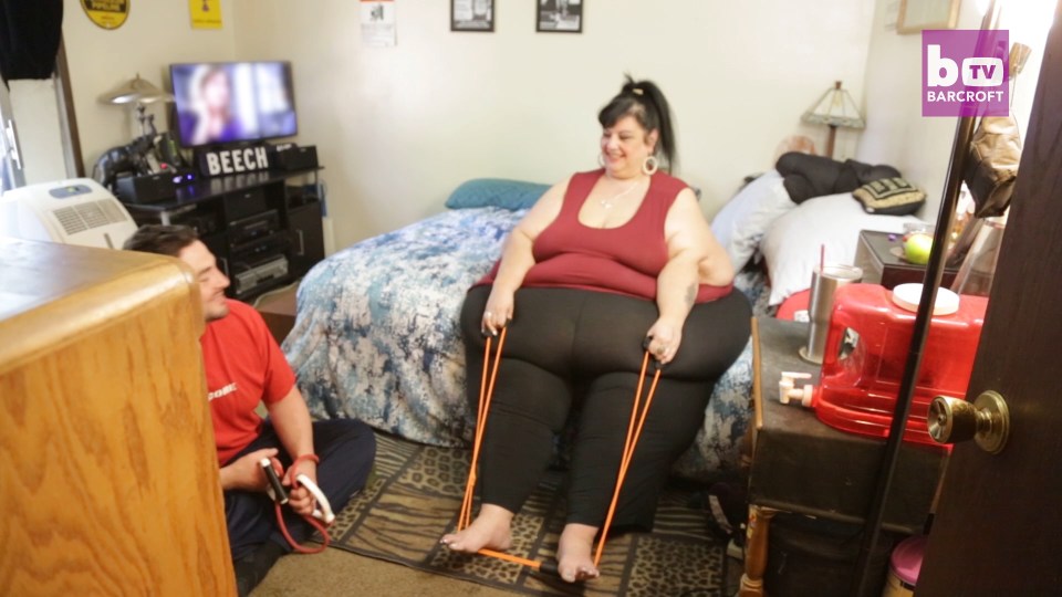 Morbidly obese 50st woman sheds weight after ROMPS with her new man