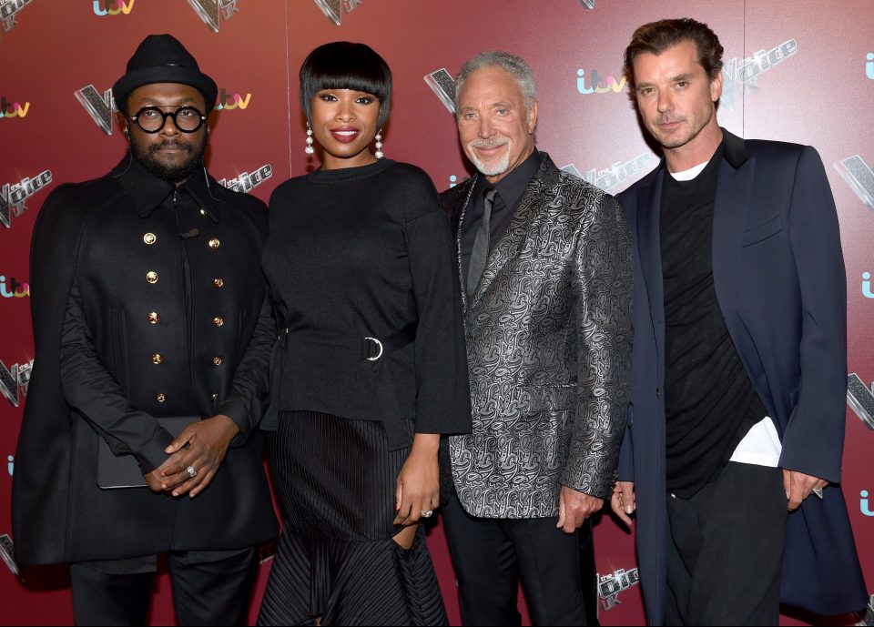  Tom is on the panel with Will.I.Am, Gavin Rossdale and Jennifer Hudson