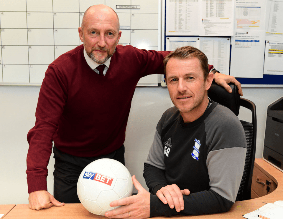  Ian Holloway meets Birmingham City manager Gary Rowett