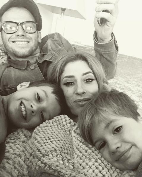  Stacey Solomon shared this adorable snap of her and boyfriend Joe Swash and her two sons earlier today