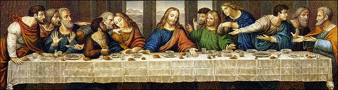  Leonardo da Vinci’s depiction of the Last Supper, at which Christ performed the Eucharist and predicted one of the disciples would betray him