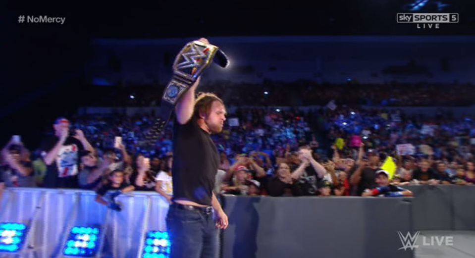  Dean Ambrose was the only title challenger who finished the night on his feet