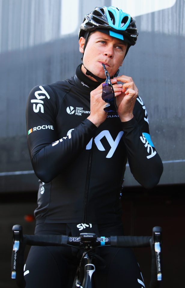  Nicolas Roche of Ireland and  Team SKY is unhappy with the actions of Wiggins