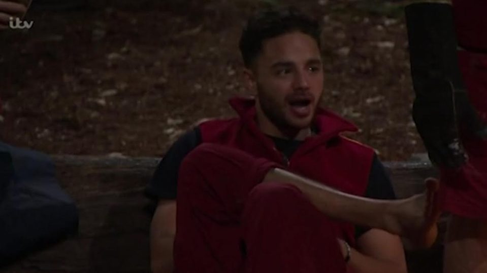  I'm A Celeb's Adam Thomas got a nasty surprise when Wayne Bridge farted in his face