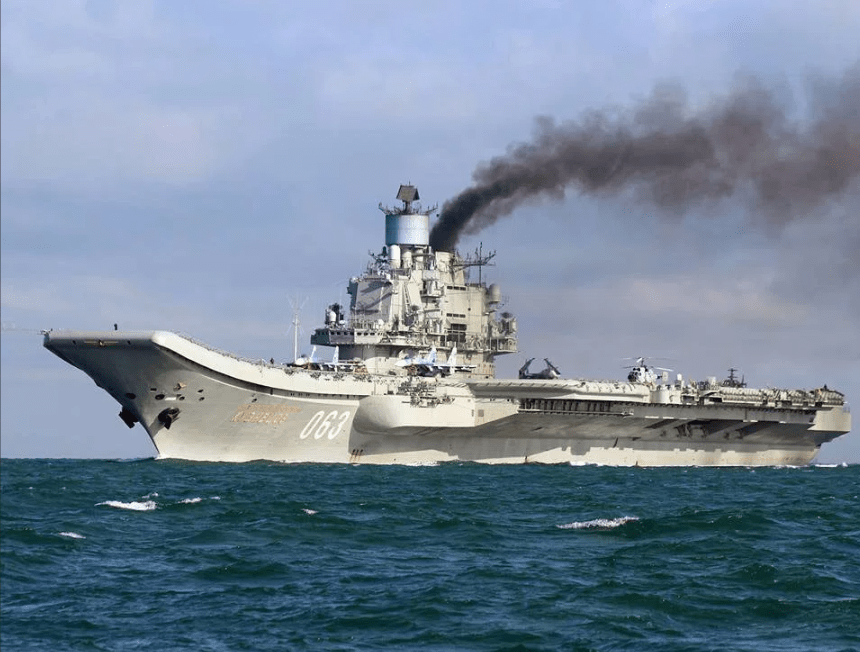  Russia accused Nato of monitoring its aircraft carrier in the Mediterranean