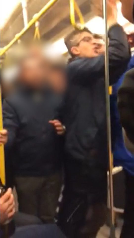  The Chelsea fans were filmed chanting racist abuse at the Spurs supporters