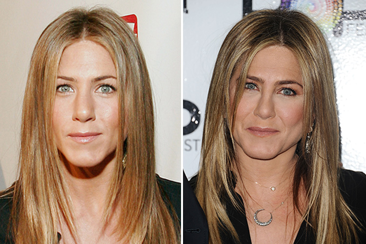  Jennifer Aniston pictured left in 2006 and right in 2016