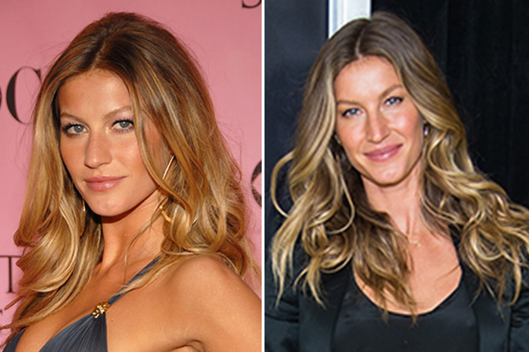  Gisele Bundchen pictured left in 2006 and right in 2016