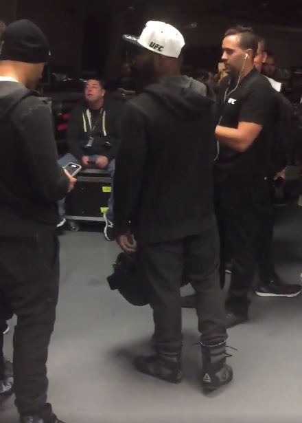  Tyron Woodley appears to try to ignore Conor McGregor in the footage