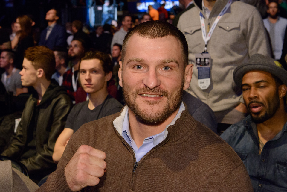  UFC heavyweight champ Stipe Miocic was at Octagonside to watch the action live