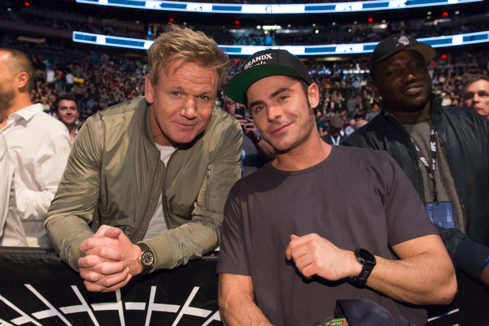  Gordon Ramsay and Zac Efron were on hand to take in the fights