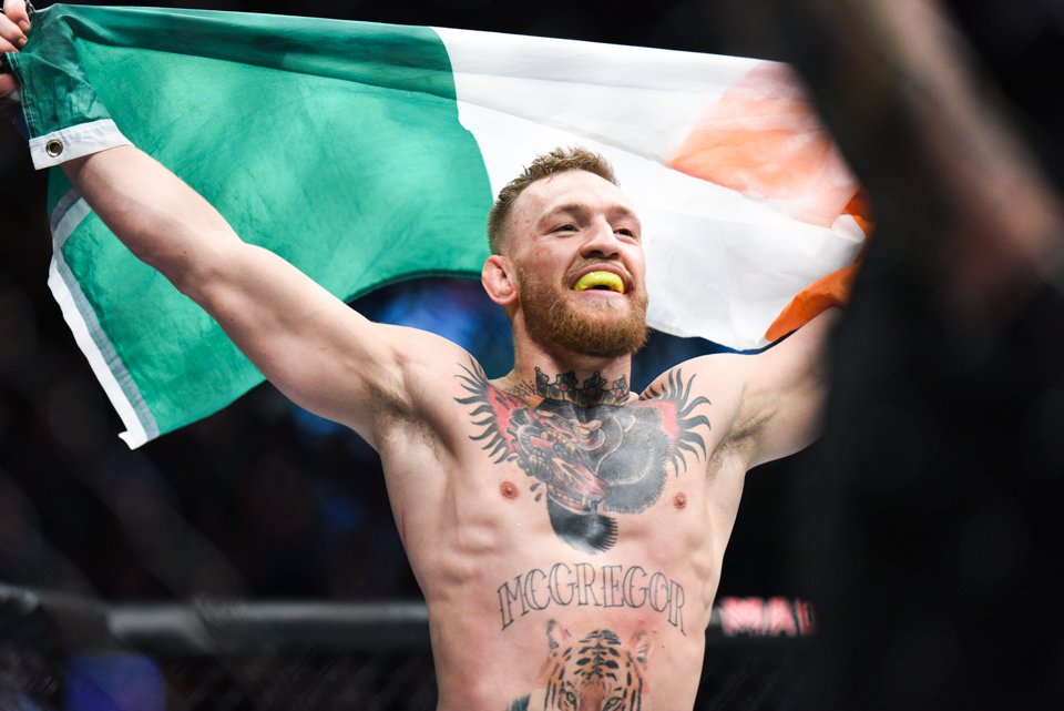  History maker: Conor McGregor celebrates at Madison Square Garden