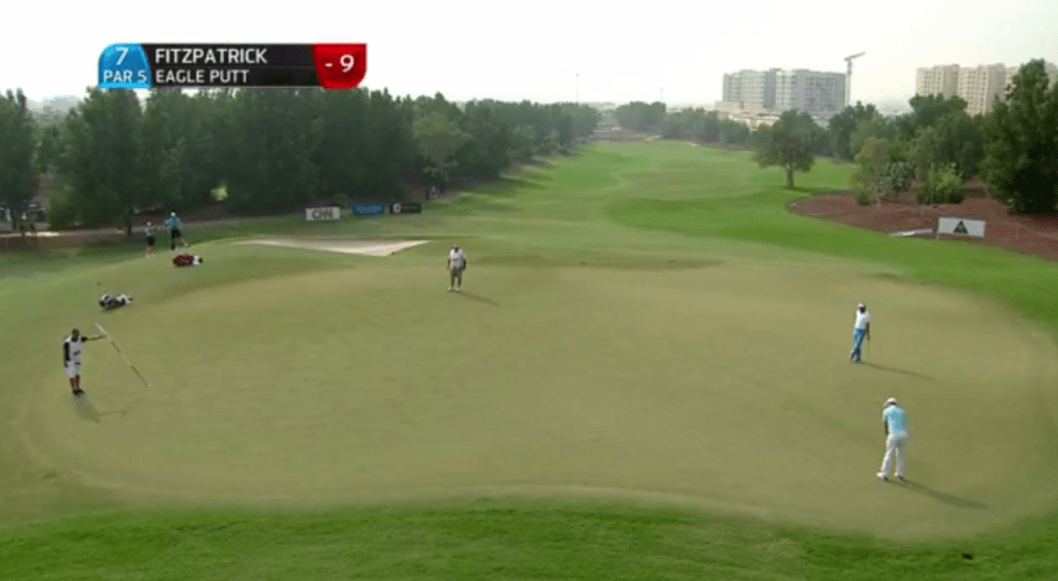 Matt Fitzpatrick holed this huge effort for an eagle