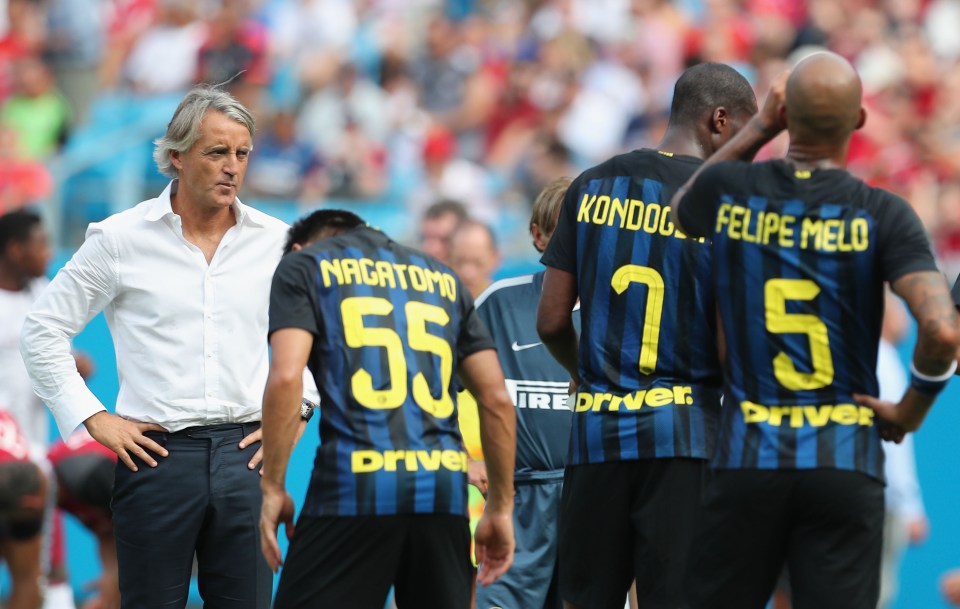  Roberto Mancini took Inter's pre-season but was sacked before campaign began