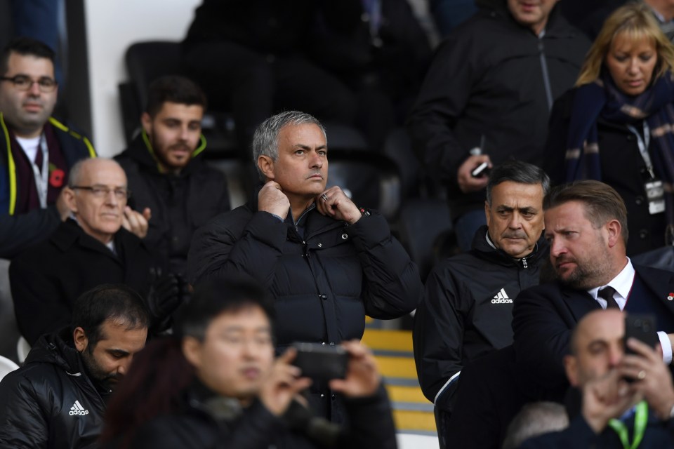  Mourinho served a touchline ban at Swansea but still singled out two stars