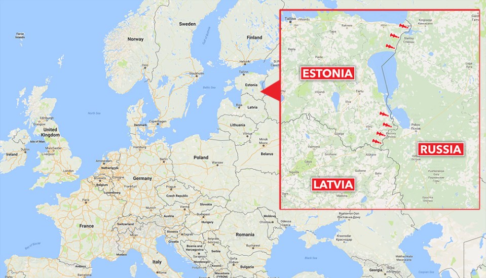  The missiles are set to be placed in locations on the Estonian border next year