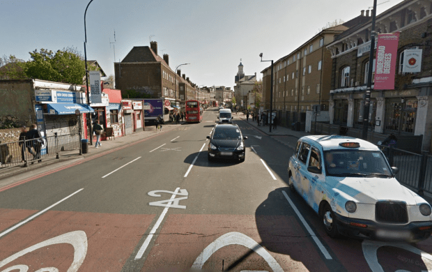 Police were attacked by a group of school children on New Cross Road